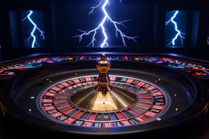 Lightning Roulette Live Casino von Evolution - Blitz-Multiplikatoren im Premium Roulette