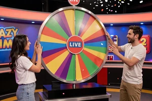 Crazy Time Live Spielshow von Evolution - Buntes Casino-Gameshow-Erlebnis
