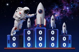 Spaceman Crash Game von Pragmatic Play - Astronaut im Weltall mit steigendem Gewinn